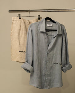 Men's Linen Shirt - Relaxed Boxy Fit