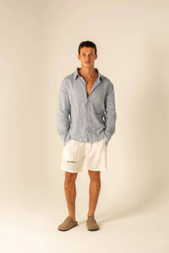 Men's Linen Shirt - Relaxed Boxy Fit