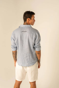 Men's Linen Shirt - Relaxed Boxy Fit